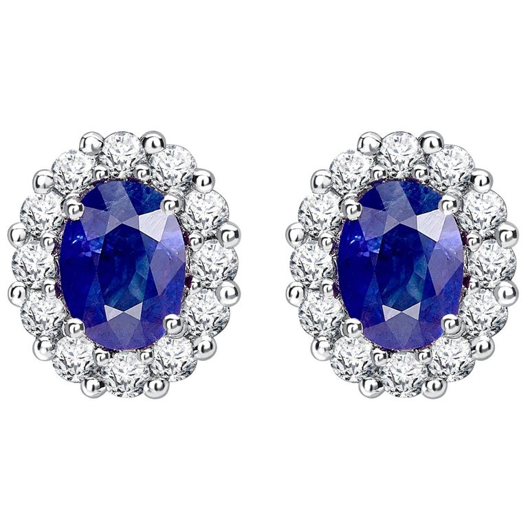 Garrard '1735' Platinum GIA Certified Oval Blue Sapphire Diamond ...