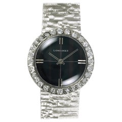 Longines Ladies White Gold Diamond Wristwatch, 1955