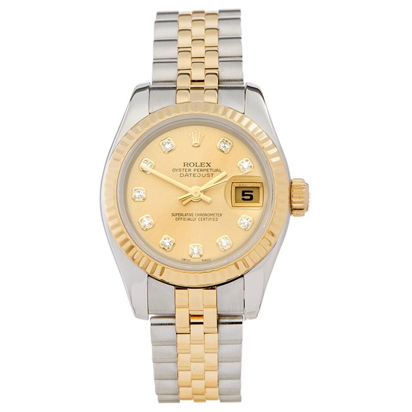 2006 Rolex Datejust Steel and Yellow Gold 179173 Wristwatch