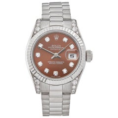 2001 Rolex Datejust 26 White Gold 179239 Wristwatch