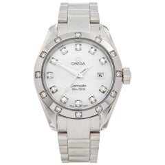 Vintage 1999 Omega Seamaster Diamond Aqua Terra Stainless Steel 2575.75.00 Wristwatch