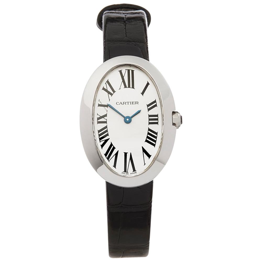 2010's Cartier Baignoire White Gold W8000001 Wristwatch at 1stDibs