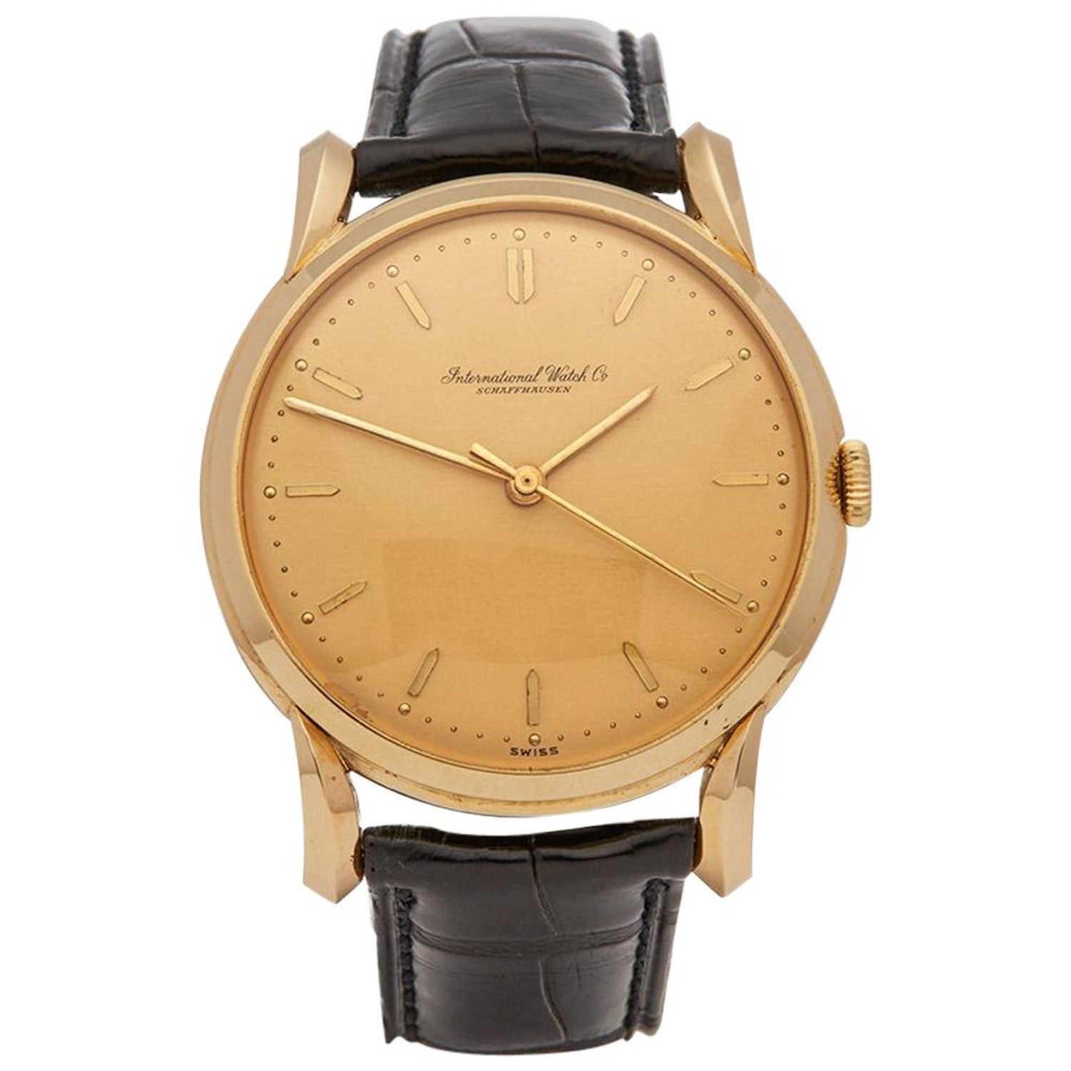1949 IWC Vintage Cal.89 Yellow Gold Wristwatch at 1stDibs