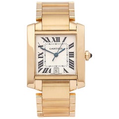 2004 Cartier Tank Francaise Yellow Gold 1840 Wristwatch