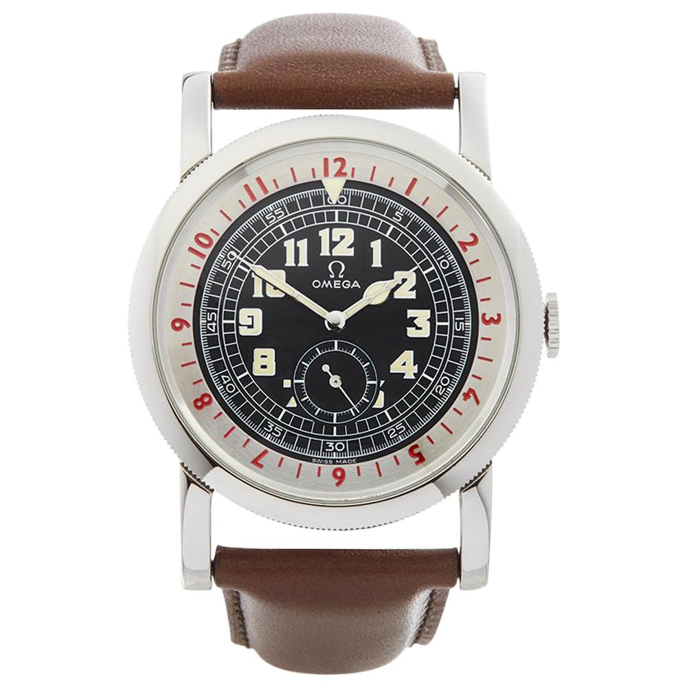 2007 Omega Museum 1938 Pilots Stainless Steel 5700.50.07 Wristwatch