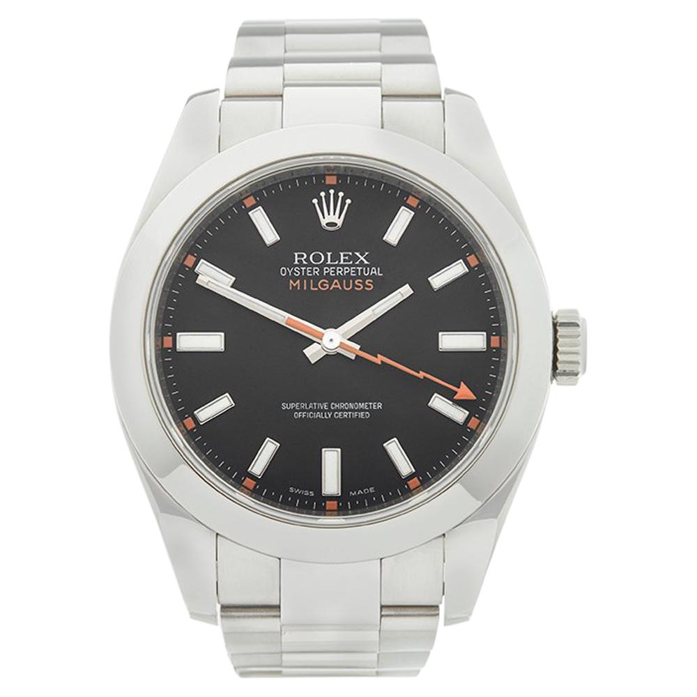 2007 Rolex Milgauss Stainless Steel 116400 Wristwatch