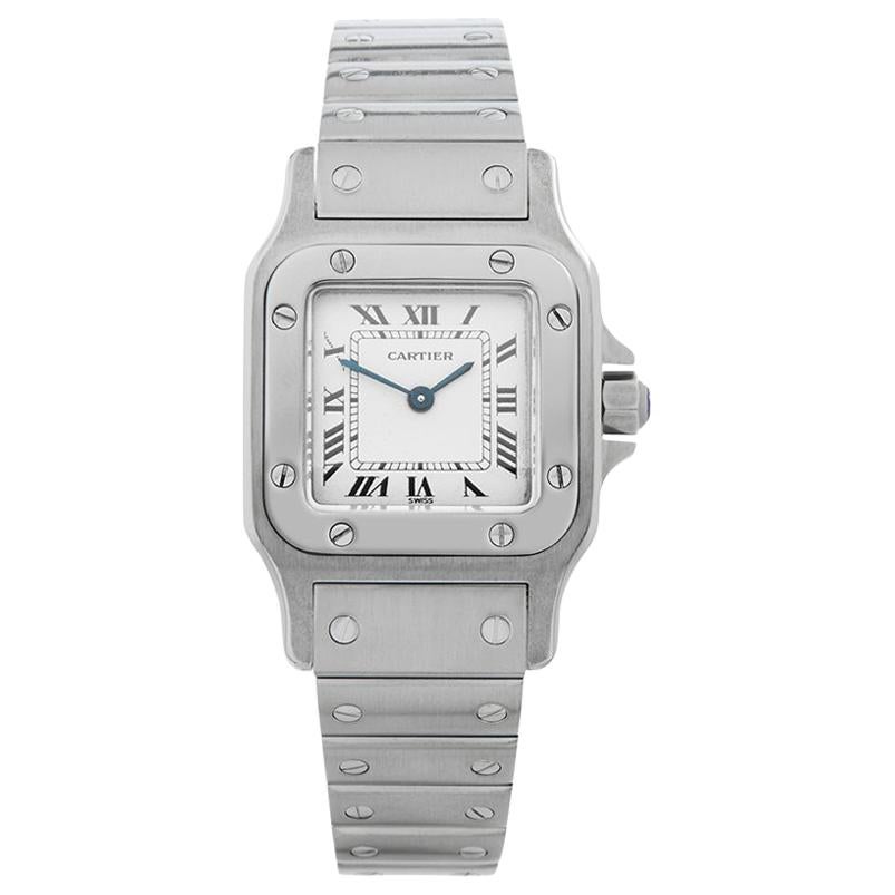 2000s Cartier Santos Galbee Stainless Steel 1565 or W20056D6 Wristwatch