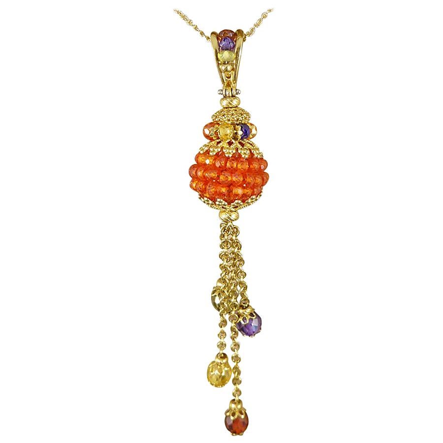 Gold Chain with Abstract Locket Pendant by 1928 main image 0