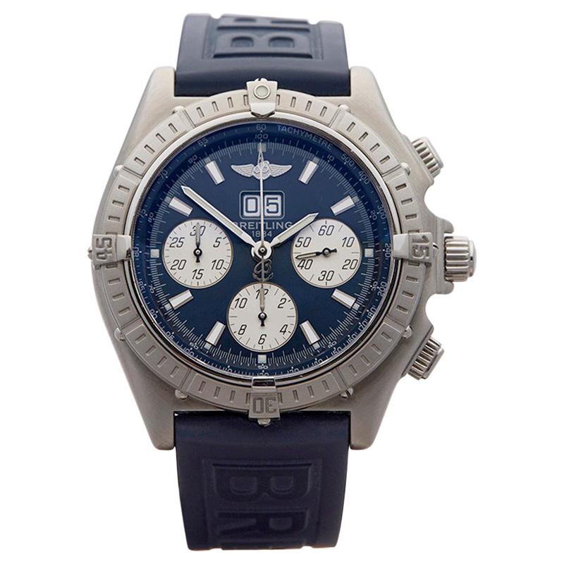 2004 Breitling Crosswind Big Date Chronograph Stainless Steel Wristwatch