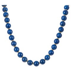 Mappin & Webb Lapis Ball Set Necklace