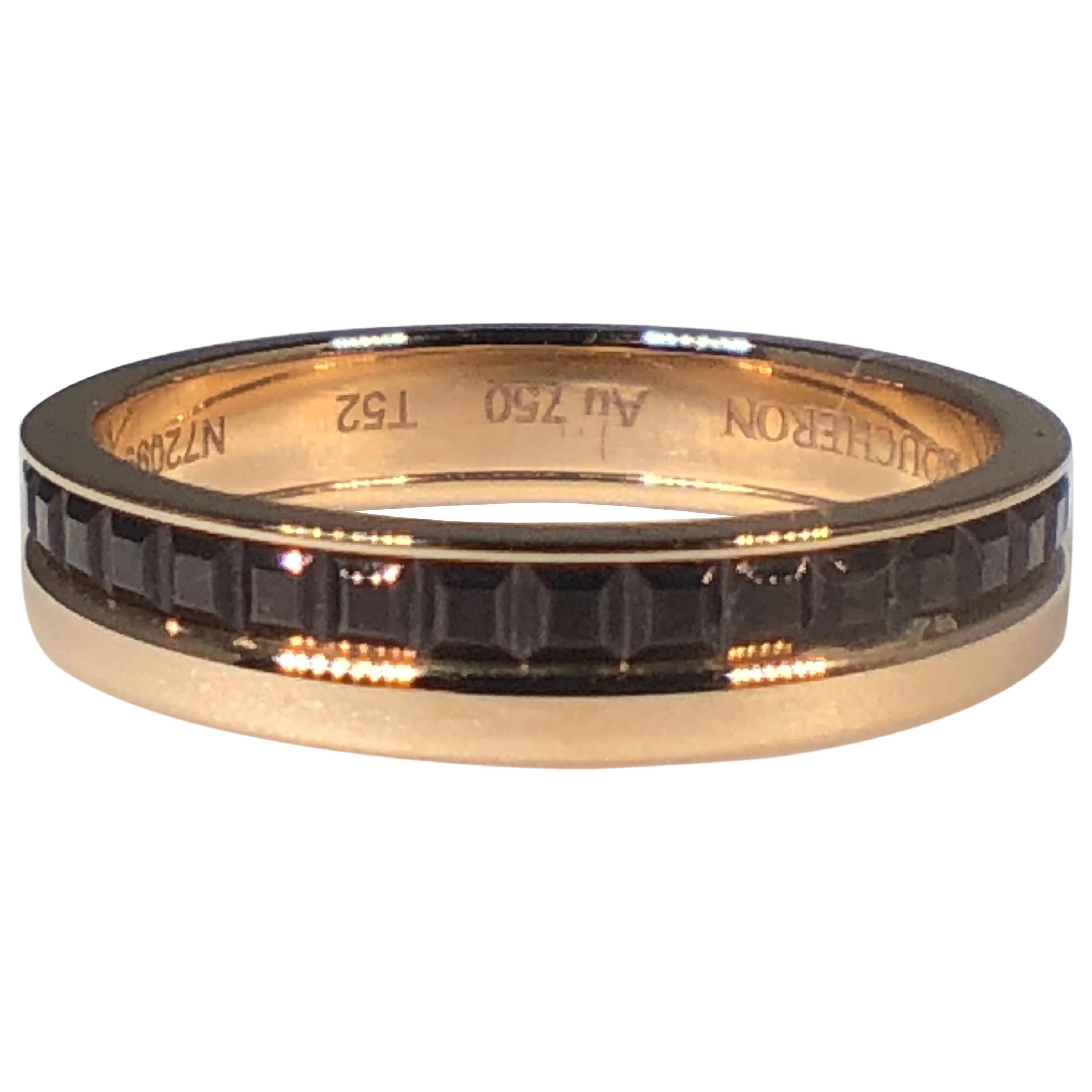 Boucheron Alliance Quatre Classique Or Jaune PVD Brown Emballé