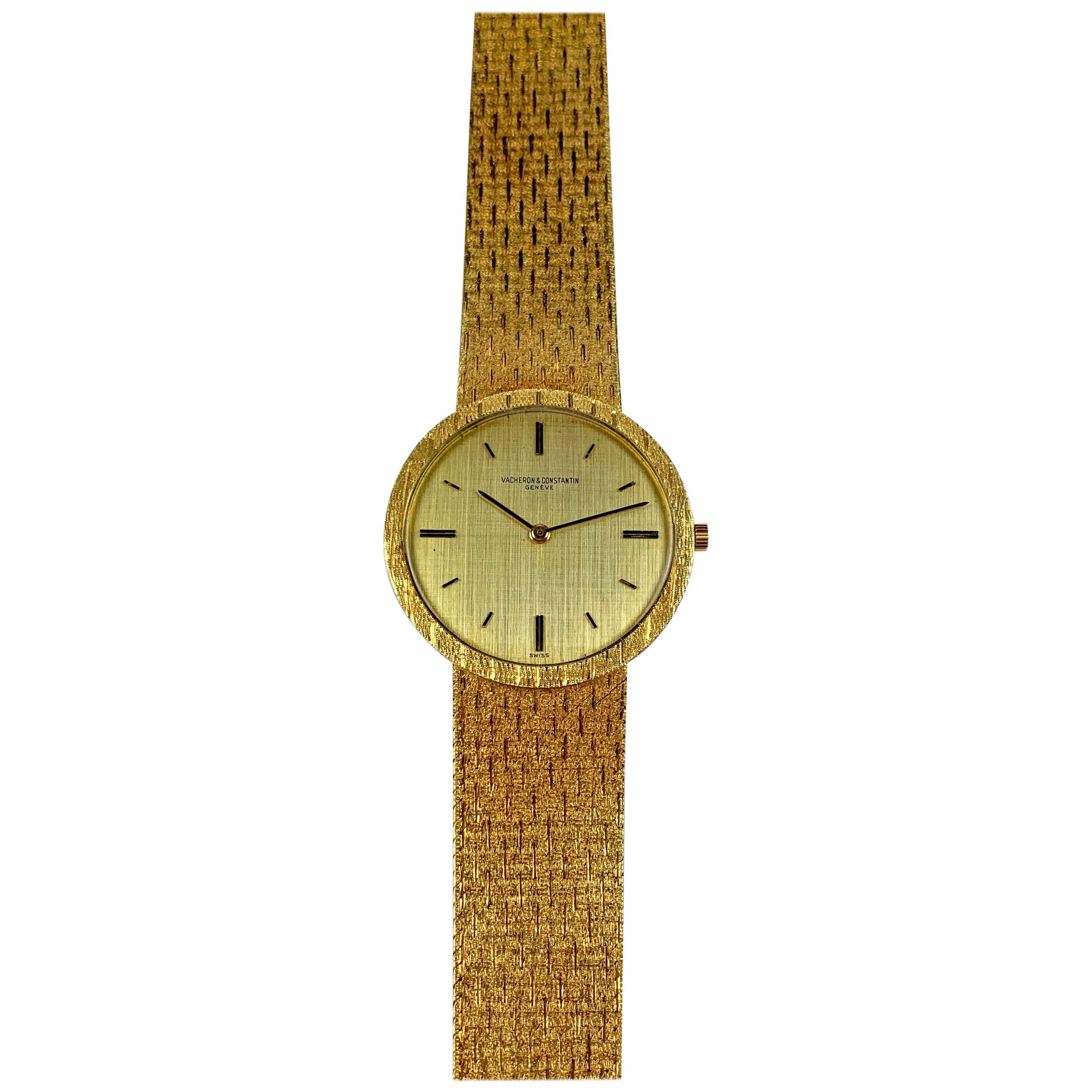 Vacheron Constantin 18 Karat Yellow Gold Ultra Thin Manual Wind Watch, 1960s For Sale