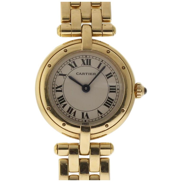 Cartier Panthere Ronde Ladies Yellow Gold Silver Quartz 2 Year Warranty ...