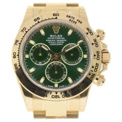 Rolex New Daytona 116508 Yellow Gold Green 2018 Box/Papers/5 Year Warranty