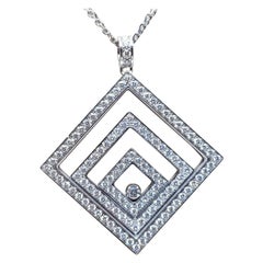Chopard Happy Spirit 18 Karat White Gold Diamond Necklace Pendant
