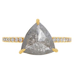 Rachel Boston 18ct Yellow Gold and Trillion Rose Cut Imperfect Diamond Ring
