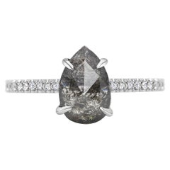 Rachel Boston 18ct White Gold and Shield Cut Imperfect Diamond Ring