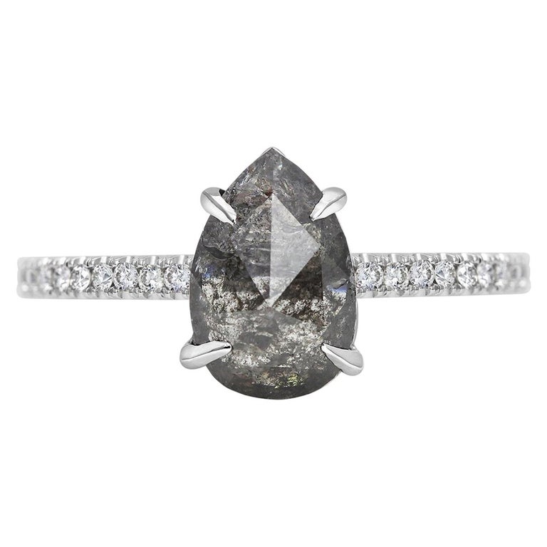 Rachel Boston 18ct White Gold and Shield Cut Imperfect Diamond Ring For
