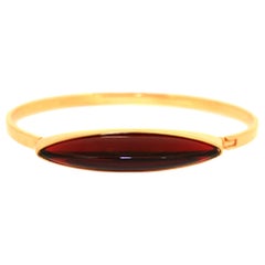 Lalique Yellow Gold and Red Crystal Bracelet