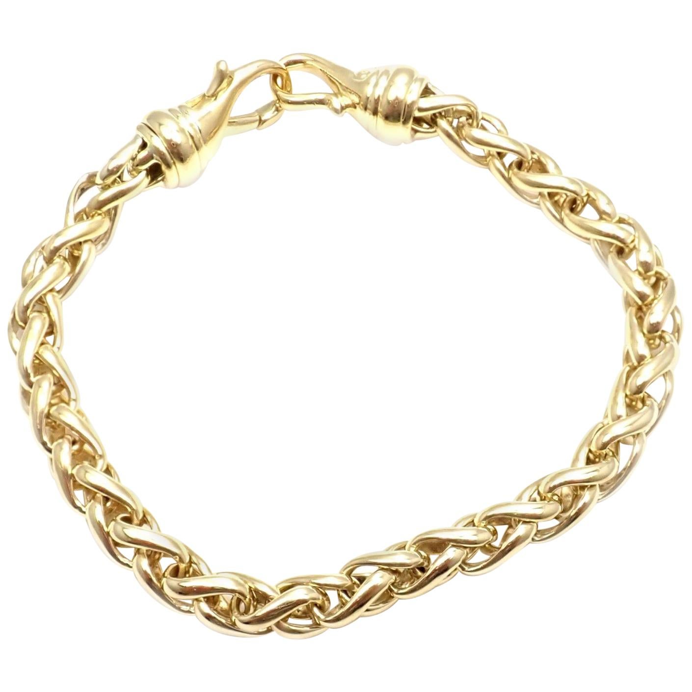 David Yurman Wheat Link Yellow Gold Bracelet