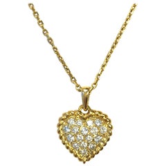 Van Cleef & Arpels Diamond Gold Heart Necklace