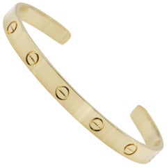 Cartier 18 Karat Yellow Gold Love Cuff Bracelet