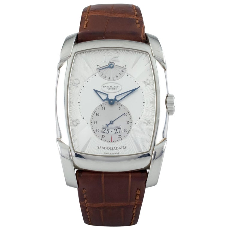 Parmigiani Fleurier Kalpa XL Hebdomadaire SS Men''s Mechanical Watch w/  Case at 1stDibs