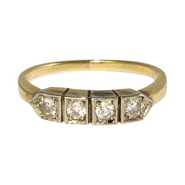 Brilliant Ring in Yellow Gold, 1930s