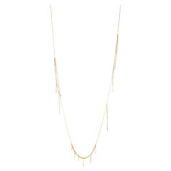 Sweet Pea Sycamore 18k Yellow Gold Long Necklace with Layered Chains and Bars