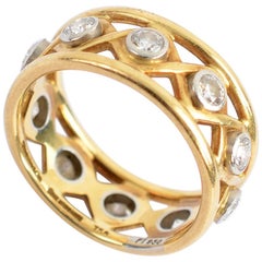 Schlumberger for Tiffany & Co. Openwork Gold Diamond Band Ring