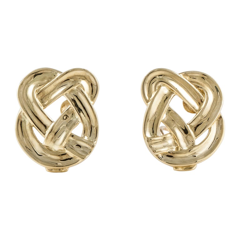 Angela Cummings for Tiffany and Co. 18K Pretzel Earrings For Sale at ...