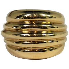 Cartier Gold Fluted Dome Ring