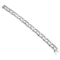 White Gold and Diamond Men's Bracelet