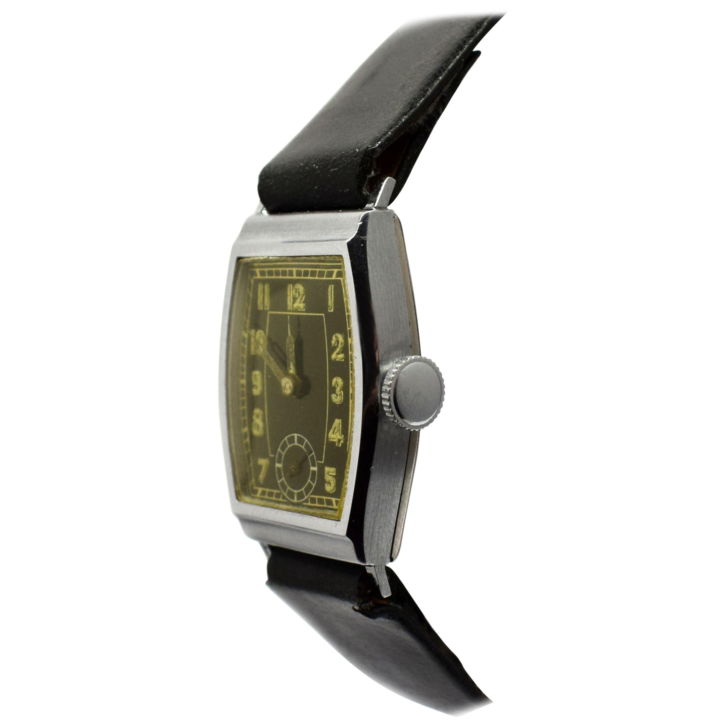Stylish Art Deco 1930s Gents Wristwatch