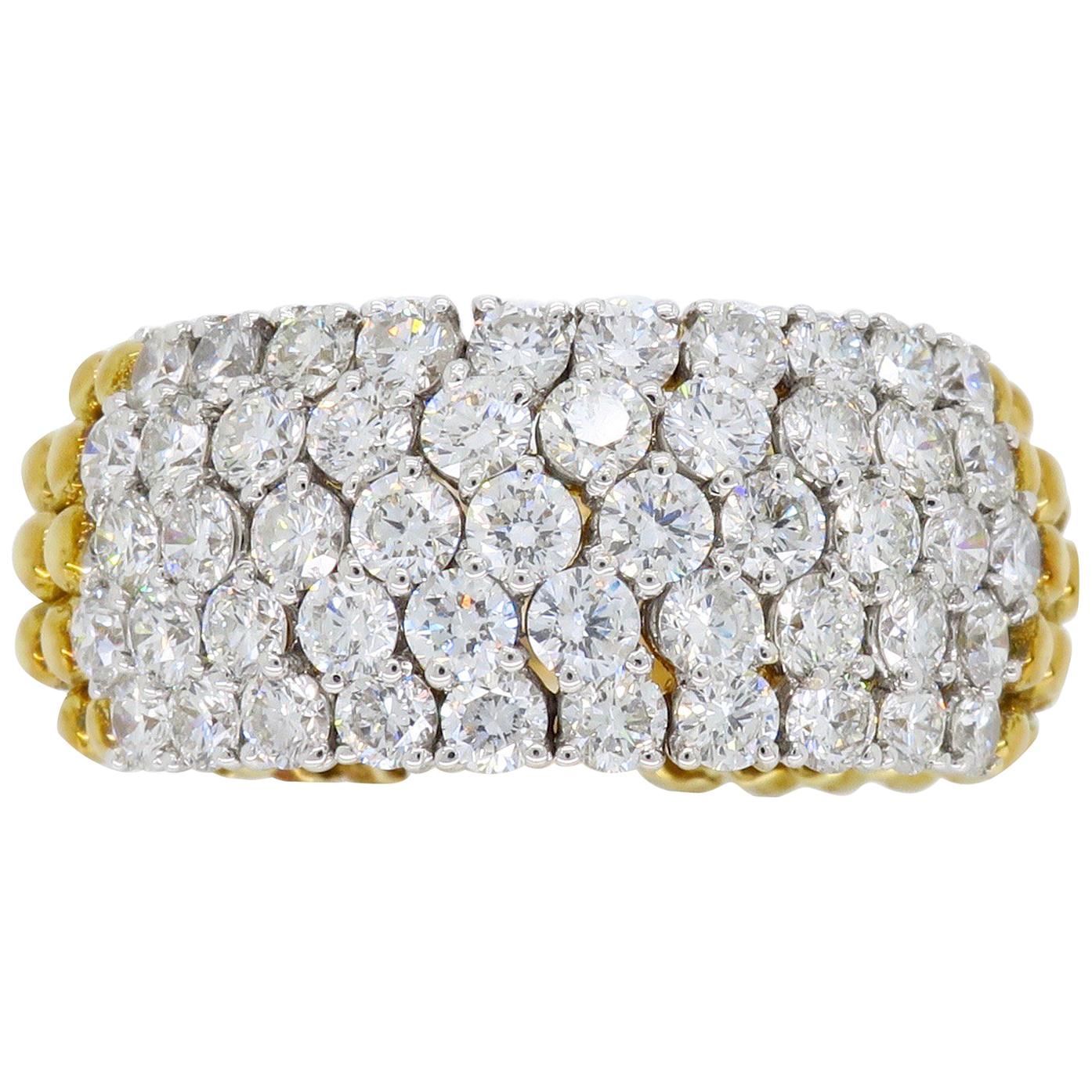 18 Karat Gold 2.50 Carat Movable Diamond Ring