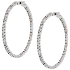 Diamond Inside Out Extra Large Hoop Earrings