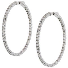 Diamond Inside Out Extra Large Hoop Earrings