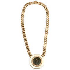 Vintage Bulgari Monete Gold Ancient Coin Chain Necklace