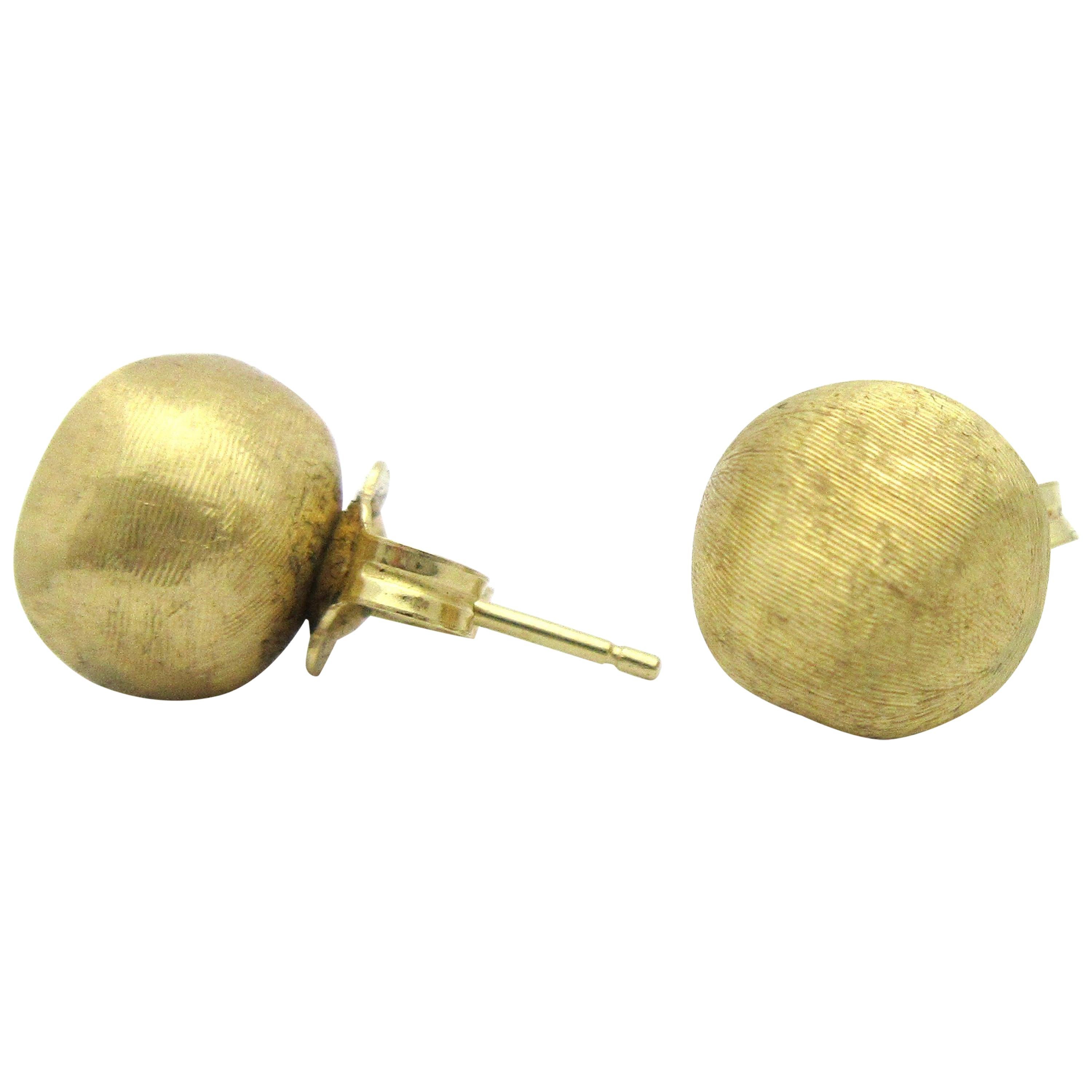 Marco Bicego Africa Textured Ball Stud Earrings Small