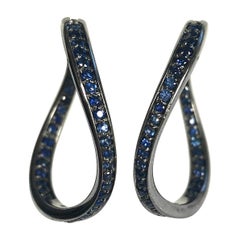 Antonini Volcano Sapphire Hoop Earrings