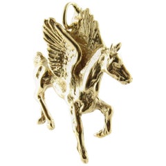 14 Karat Yellow Gold Pegasus Pendant