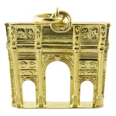 18 Karat Yellow Gold Roman Arch of Constantine Pendant