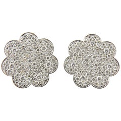 Pendientes de Oro Blanco de 14 Kilates y Diamantes
