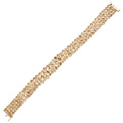 18 Karat Yellow Gold Bracelet with 22 Carat of Natural Fancy Colored Diamonds