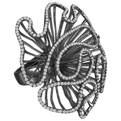 Fei Liu Black Rhodium Large Size Ring