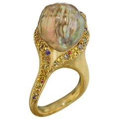 Naomi Sarna Natural Green Pearl Ring