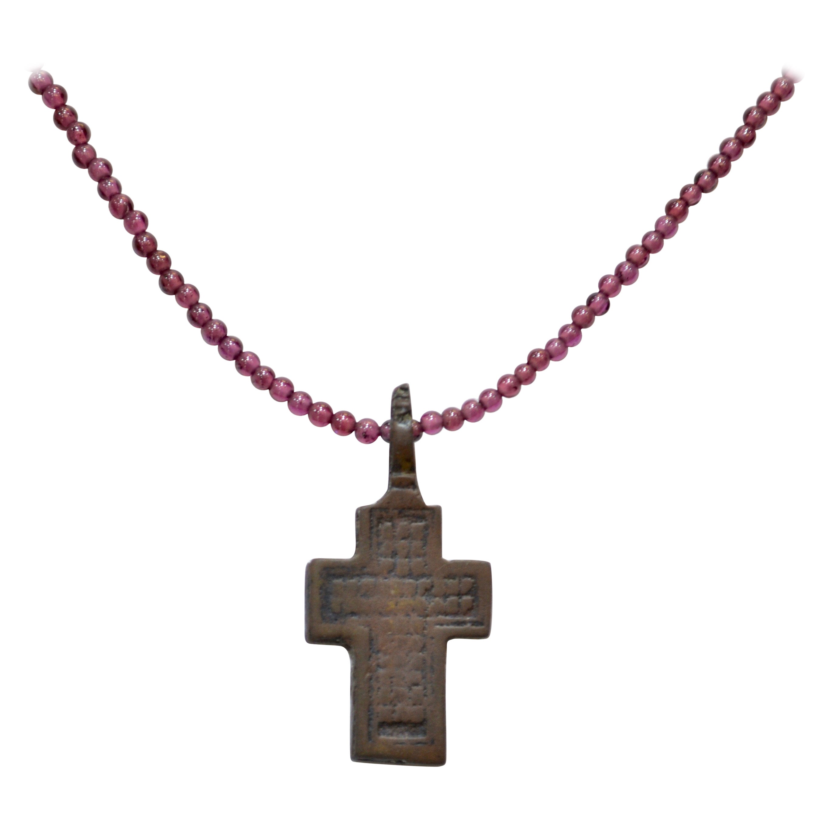 Late Meval Bronze Cross Pendant