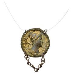 Antique Post Medieval French Gold-Gilded Bronze Necklace