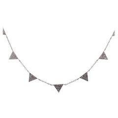Diamond Pave Triangle Choker Necklace