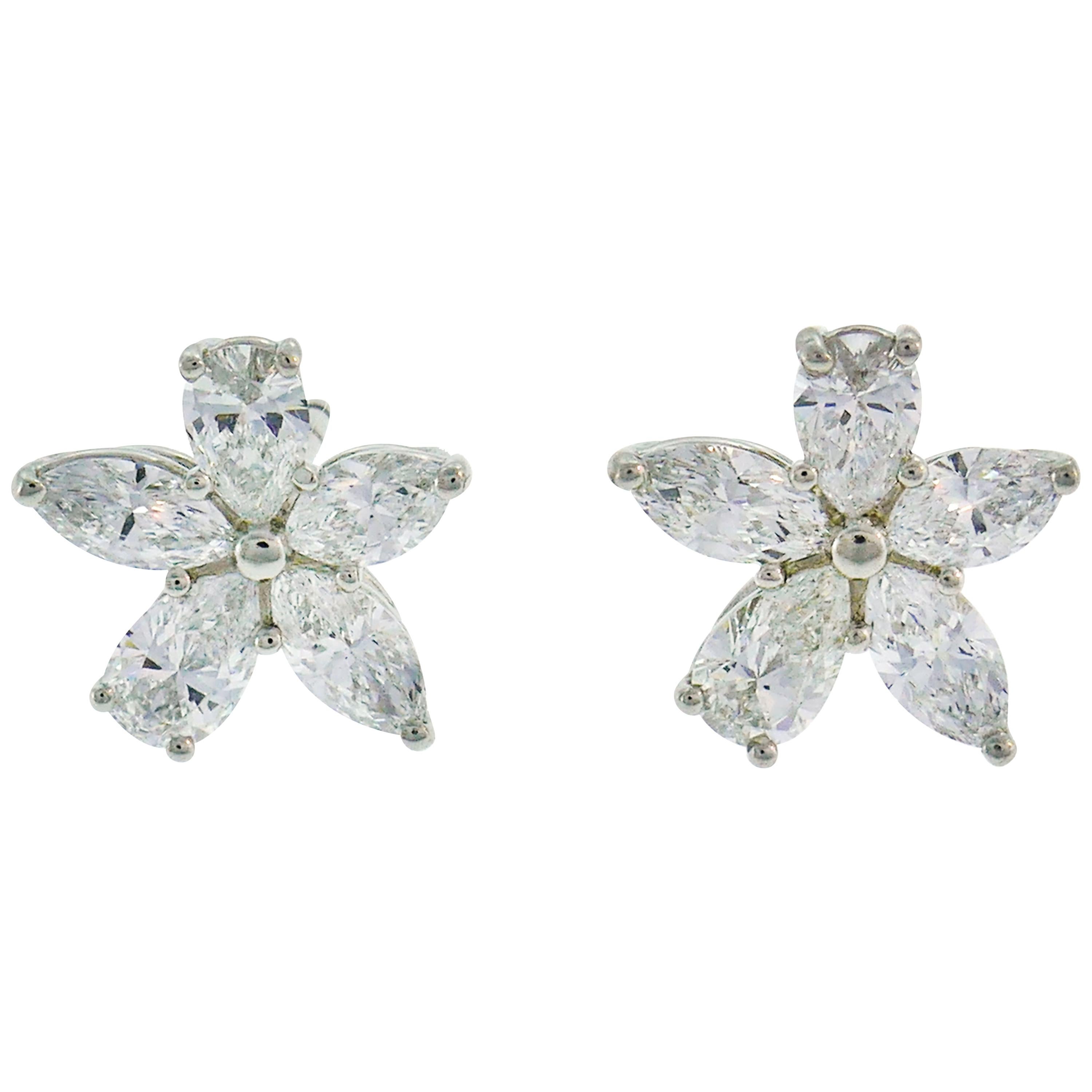 Tiffany & Co. Victoria Diamond Platinum Earrings Studs